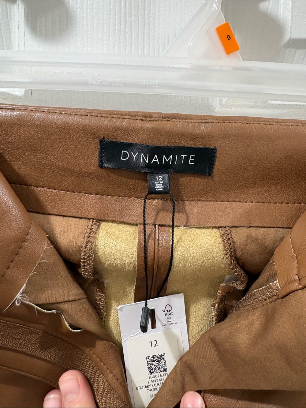 Dynamite Tan Faux Leather Utility Pants - Picture 3 of 3